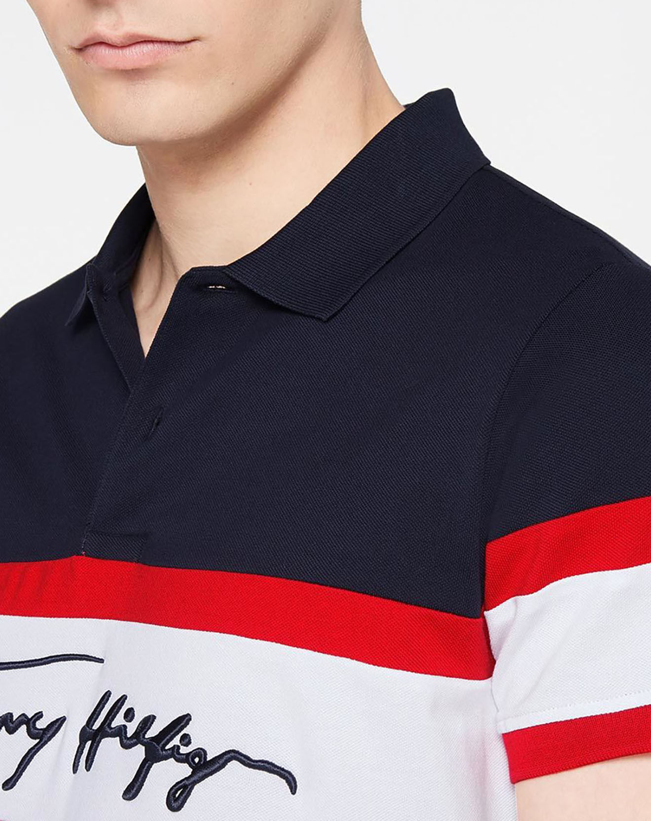 Tommy Hilfiger Polo regular fit signature colorb bleu marine