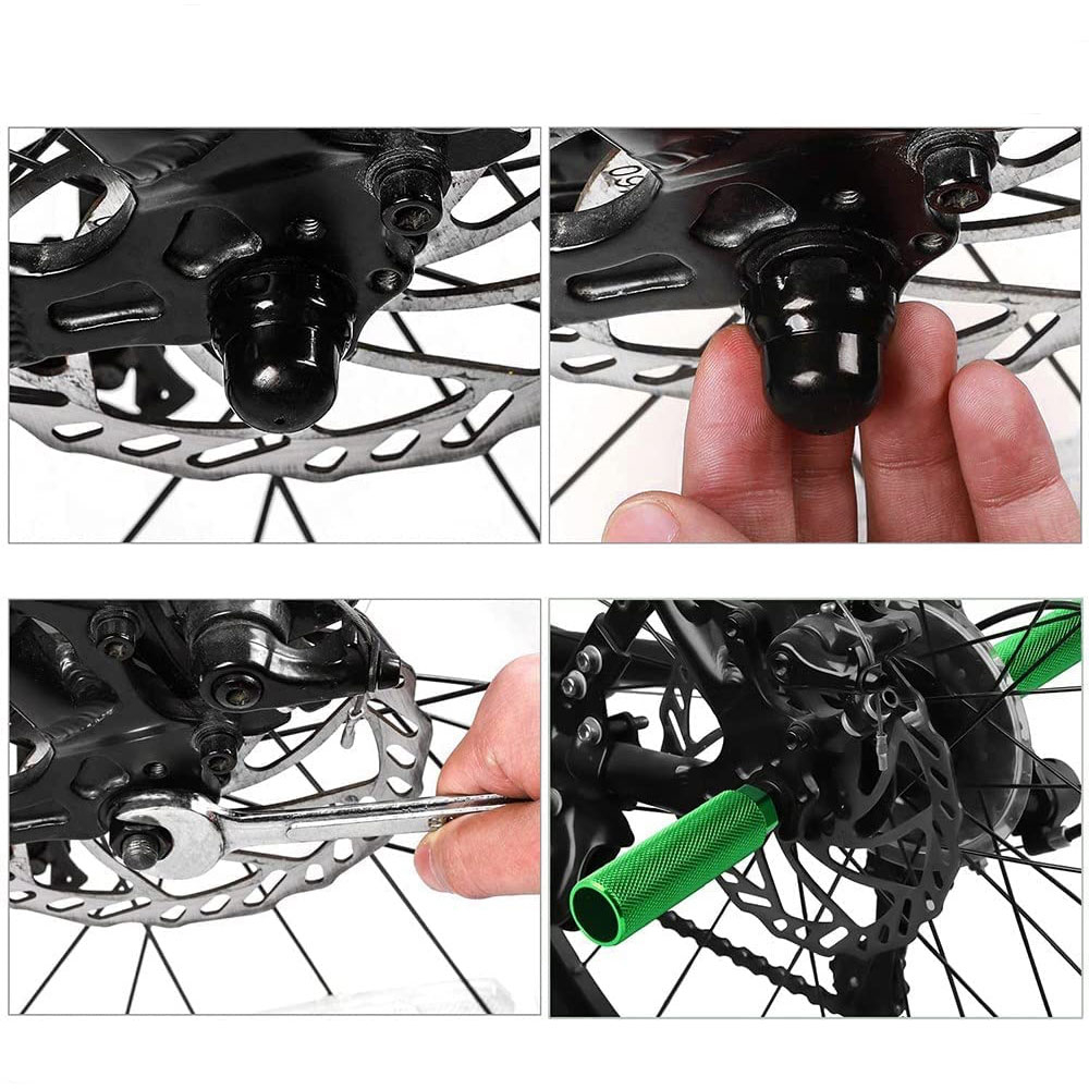 (1 Paar) Aluminium Rutschfeste Fahrrad Fuss Stütze Mountain Bike Pegs - Grün