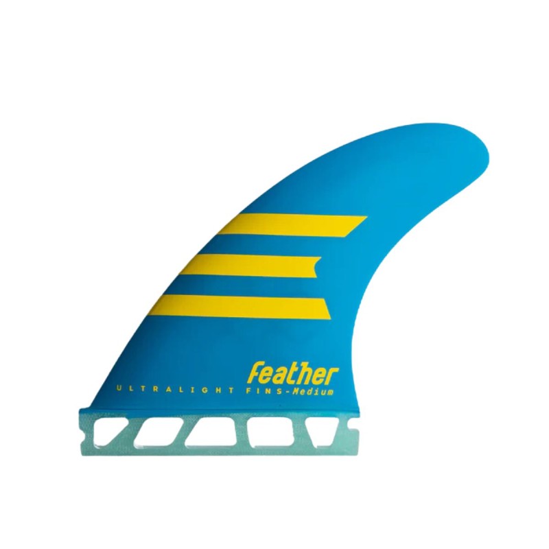Ailerons Feather Fins Ultralight Epoxy Single Tab Tri - Bleu - The Corner Shop