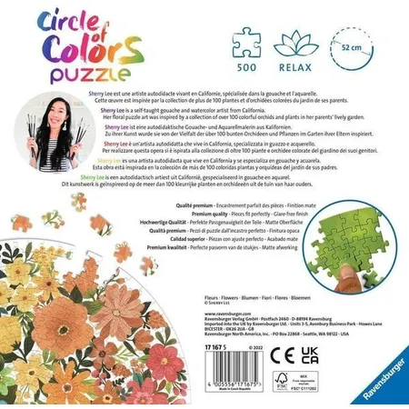 Ravensburger Puzzle - Circle of Colors - Flowers, 500 Teile