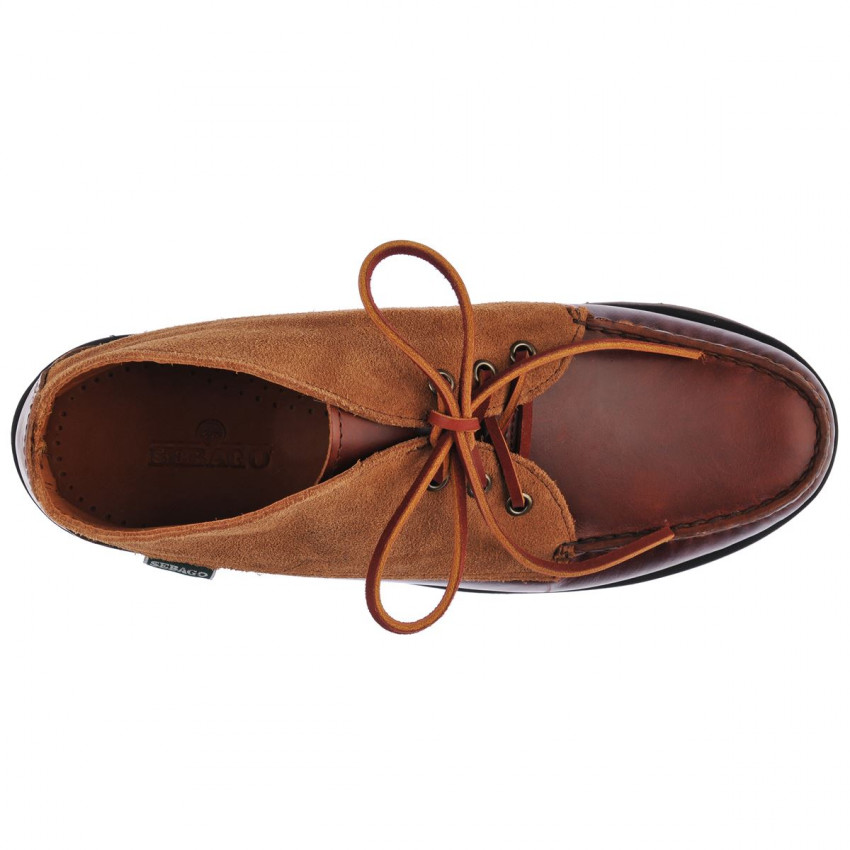 TATANKA EVA WAXY SUEDE BROWN BROWN COGNAC-Mocassin montant en cuir pour homme