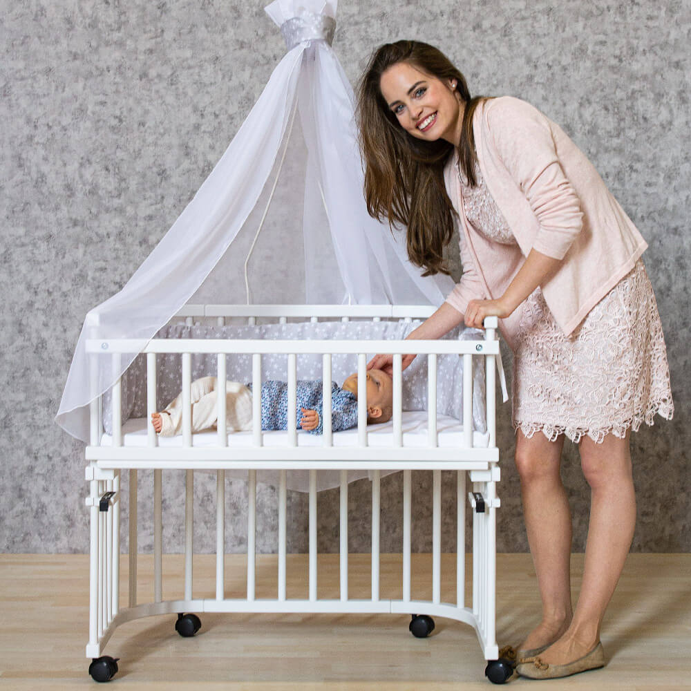babybay Kinderbett-Umbausatz passend für Modell Original, weiß lackiert