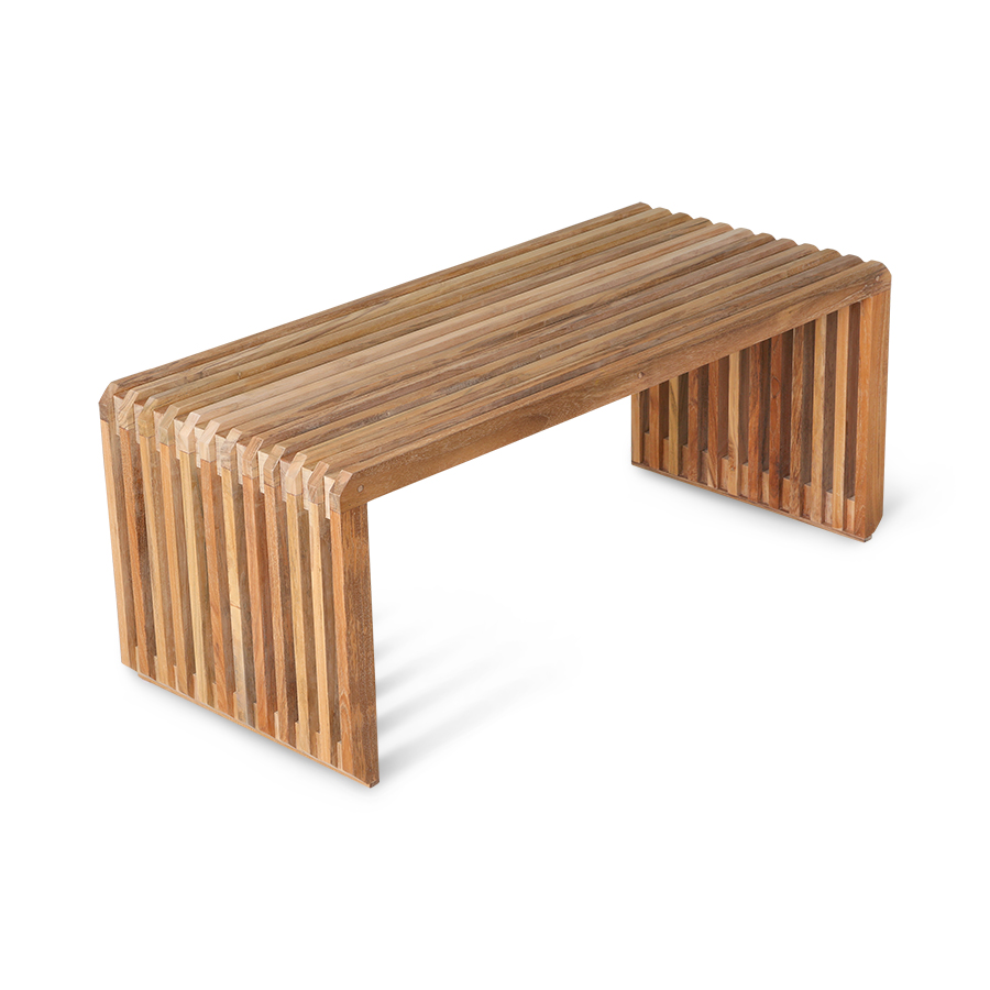 Eetkamerbank Slatted Bench teak
