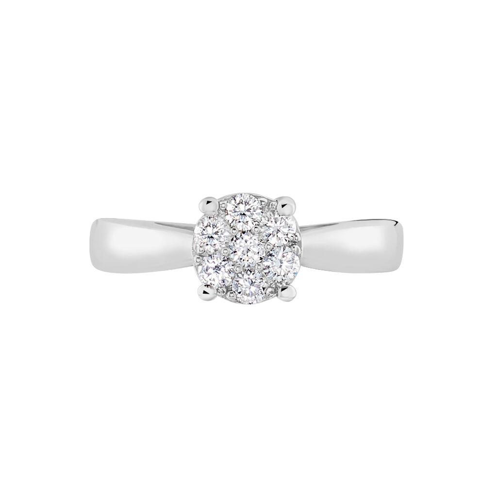 Bague Solitaire Charlene Or Blanc Diamant Synthetique