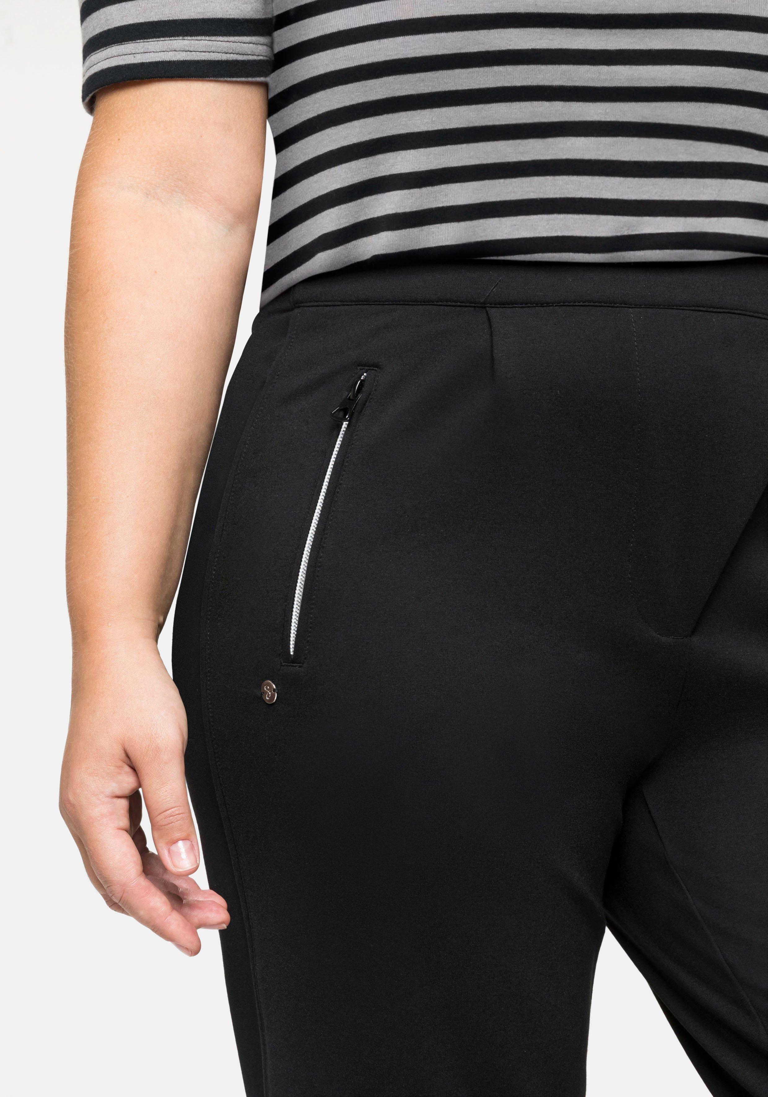Joggpants mit Gummibund und Druckknöpfen