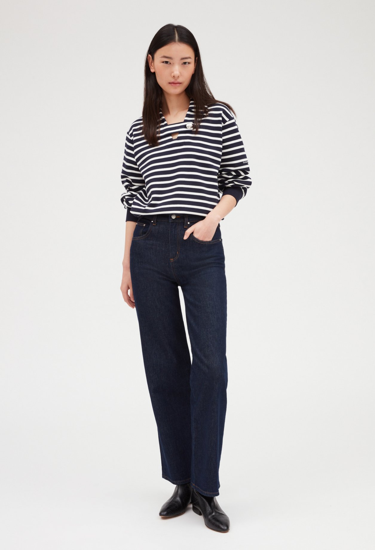 Pull marin maille