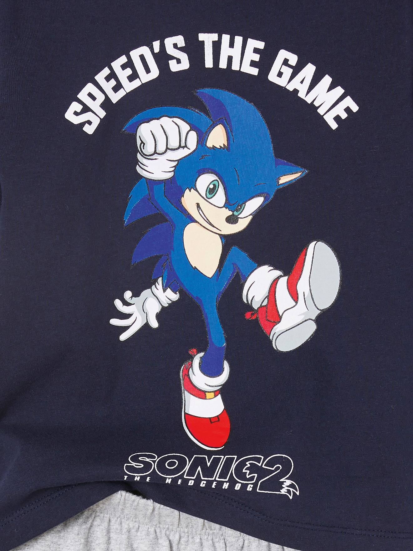 Pijama curto azul marinho infantil da Sonic®