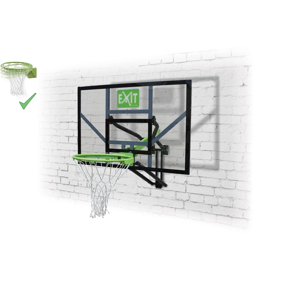 EXIT Galaxy Basketballkorb zur Wandmontage mit Dunkring - grünschwarz