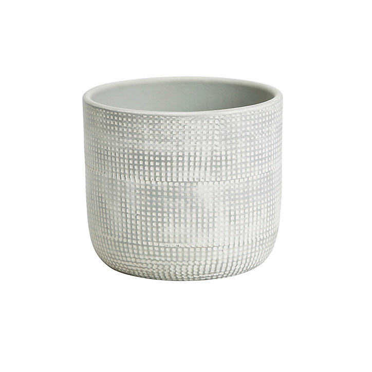 Pot rond motif à pois vert d’eau ø10,5 cm