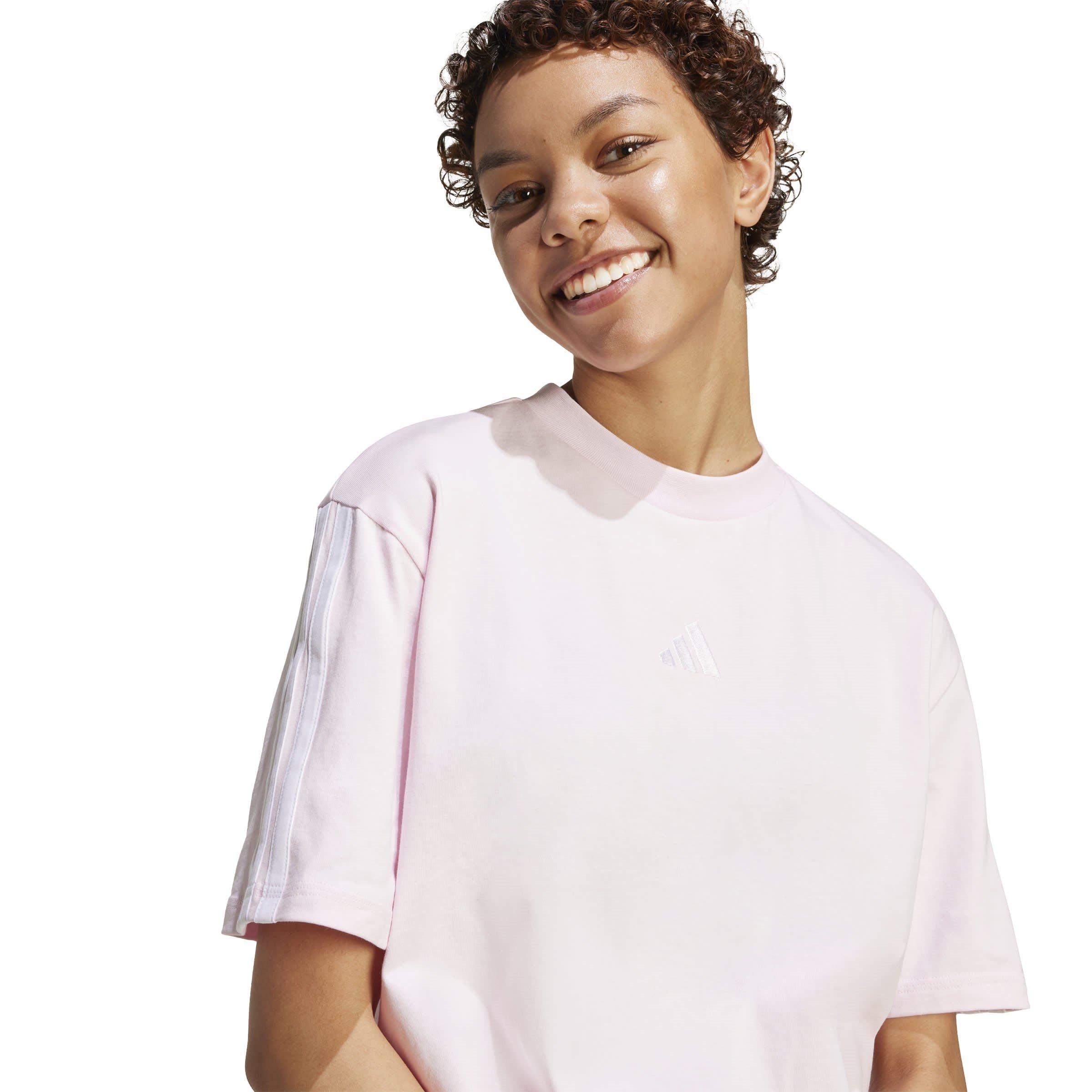 adidas Essentials 3 Stripe T-Shirt Womens