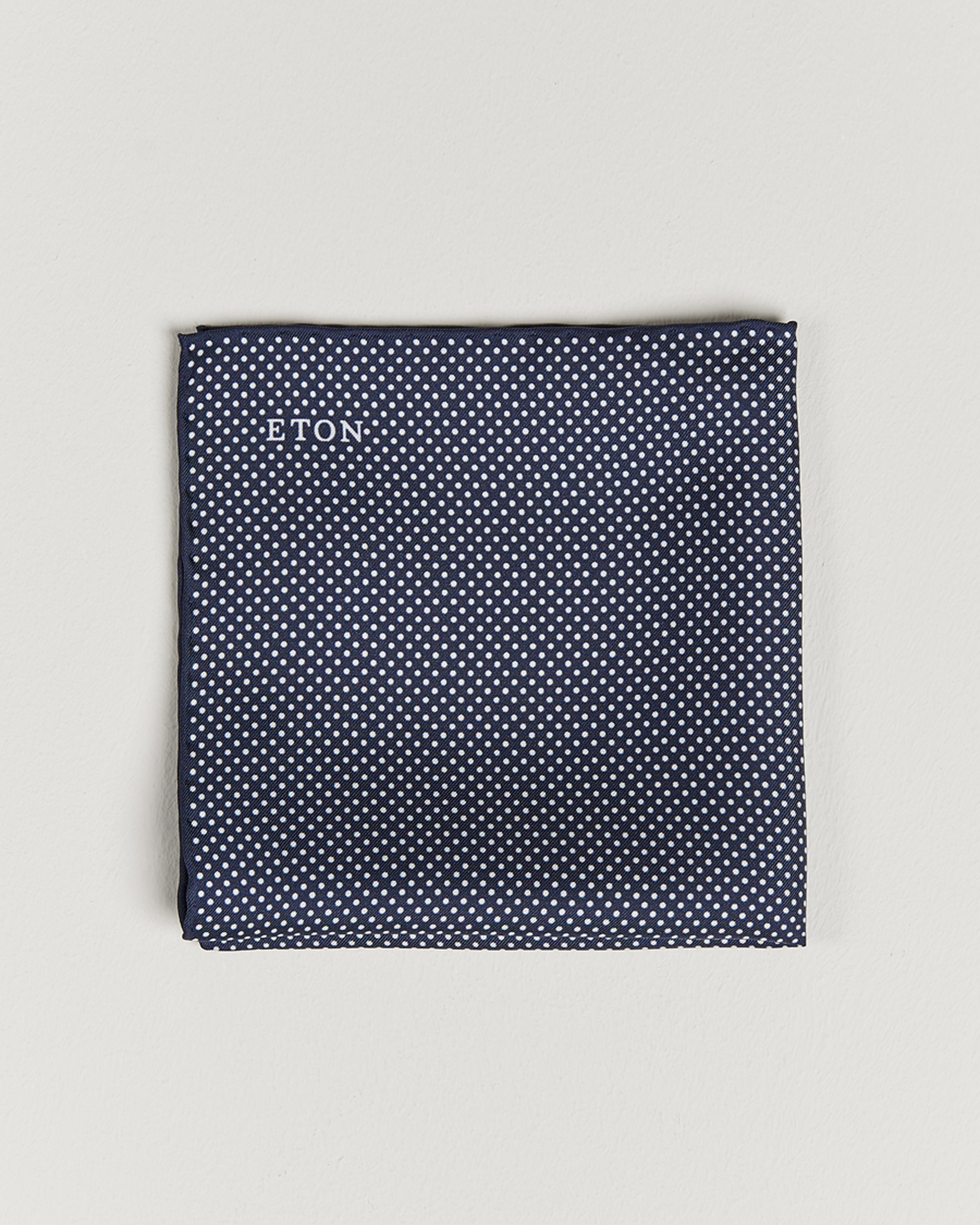 Eton Silk Polka Dot Pocket Square Navy