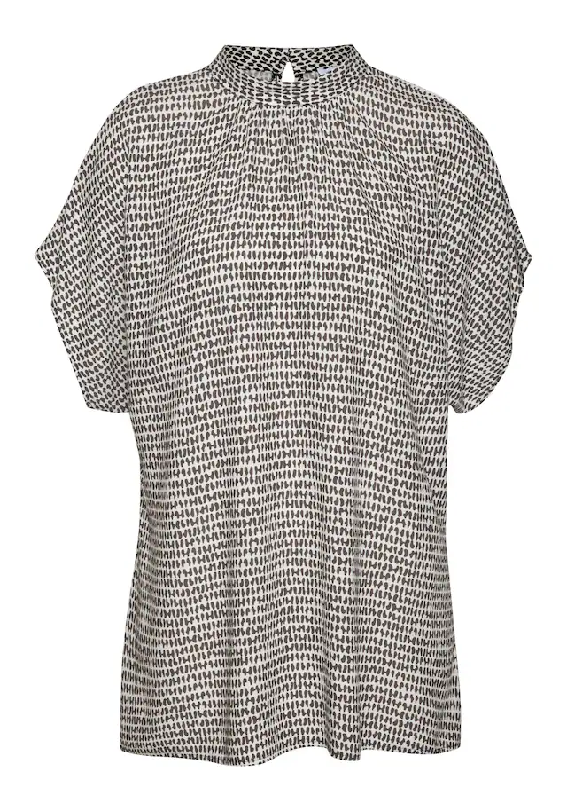 LASCANA Kurzarmbluse , mit Alloverdruck, Damenbluse, sportlich elegant