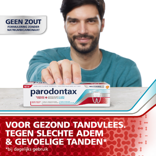 Parodontax Whitening Tandvlees   Gevoeligheid & Adem Tandpasta 75ML