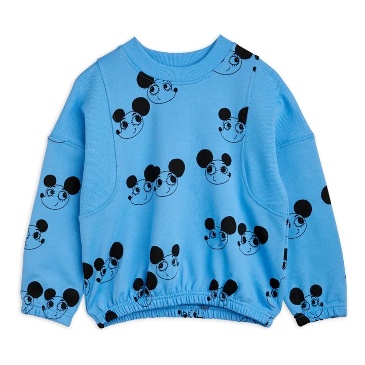 Mini Rodini Sweat Coton Bio Ritzrats | Bleu