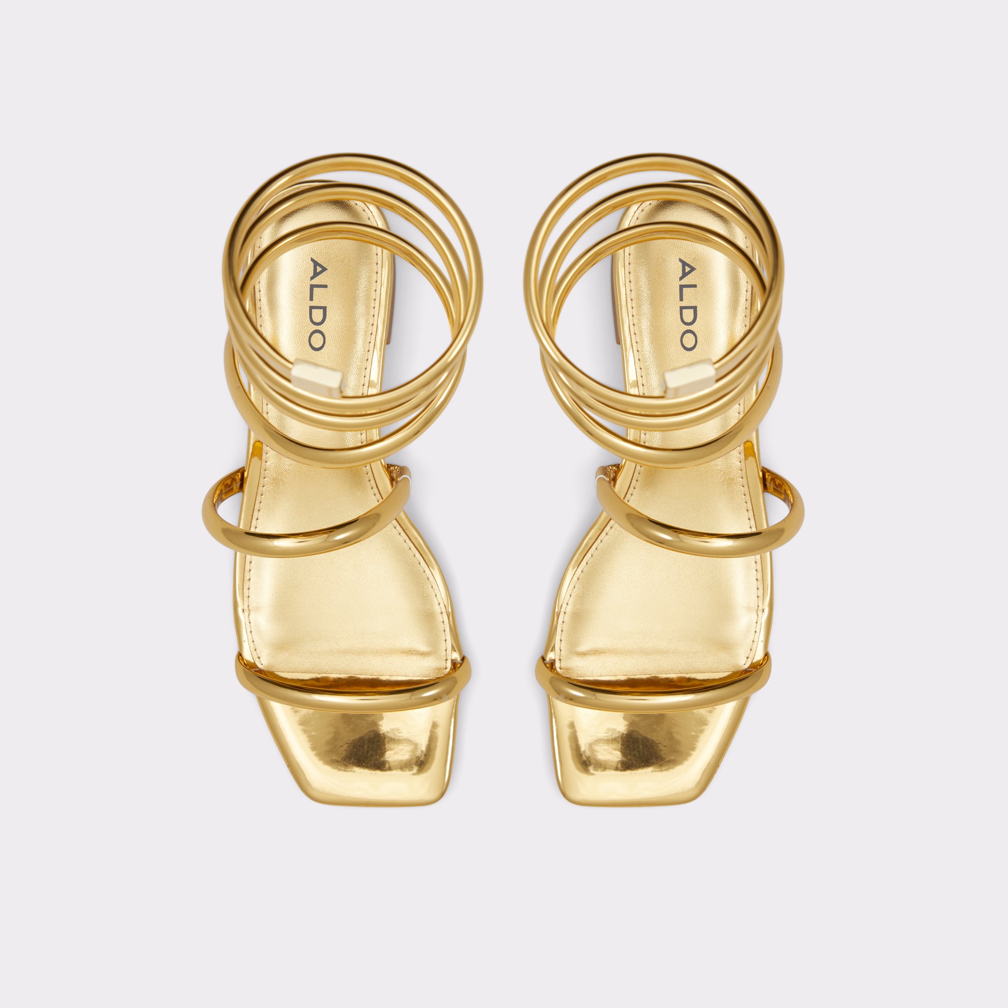 Spinna Gold Women Strappy Sandals