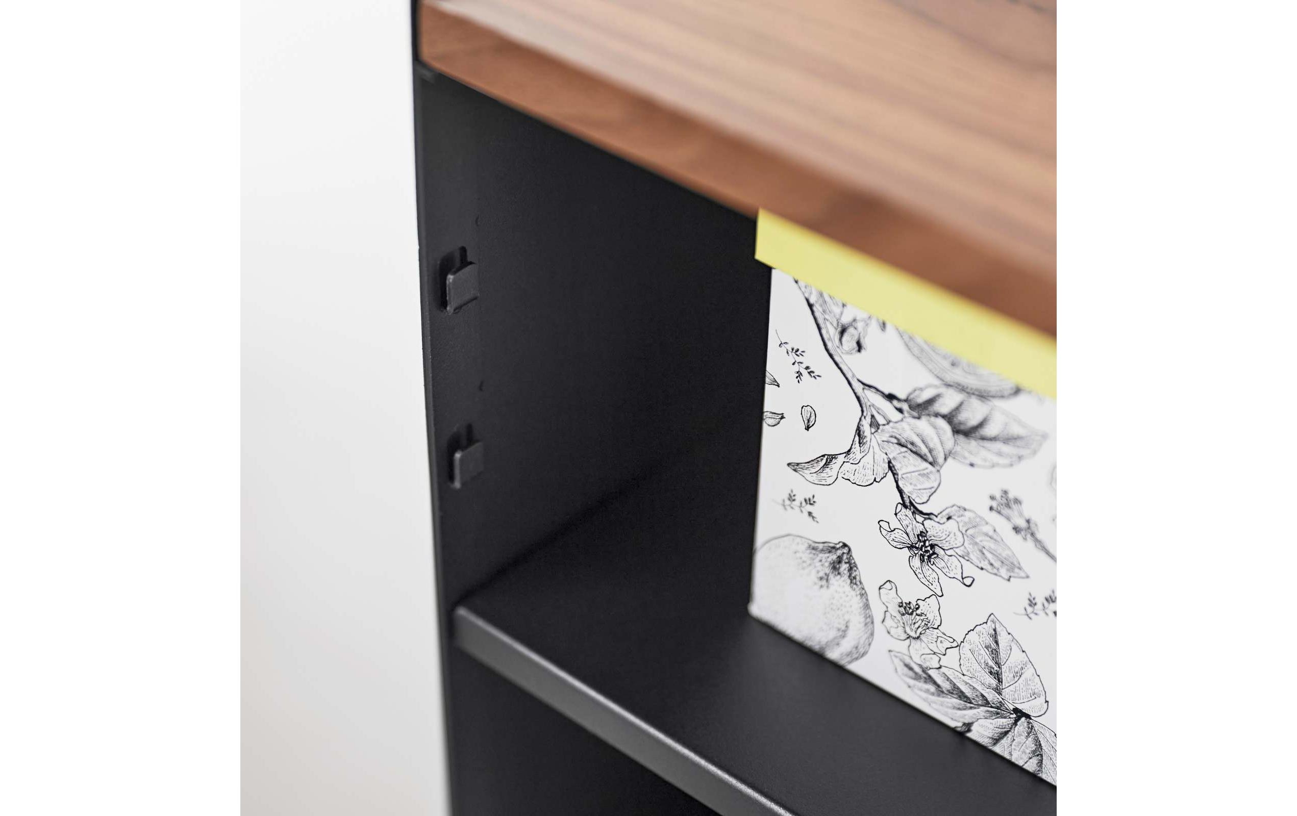 Servierwagen Tower 60.3 x 59 cm, Schwarz<br>Halbgeschlossener Aufbewahrungswagen