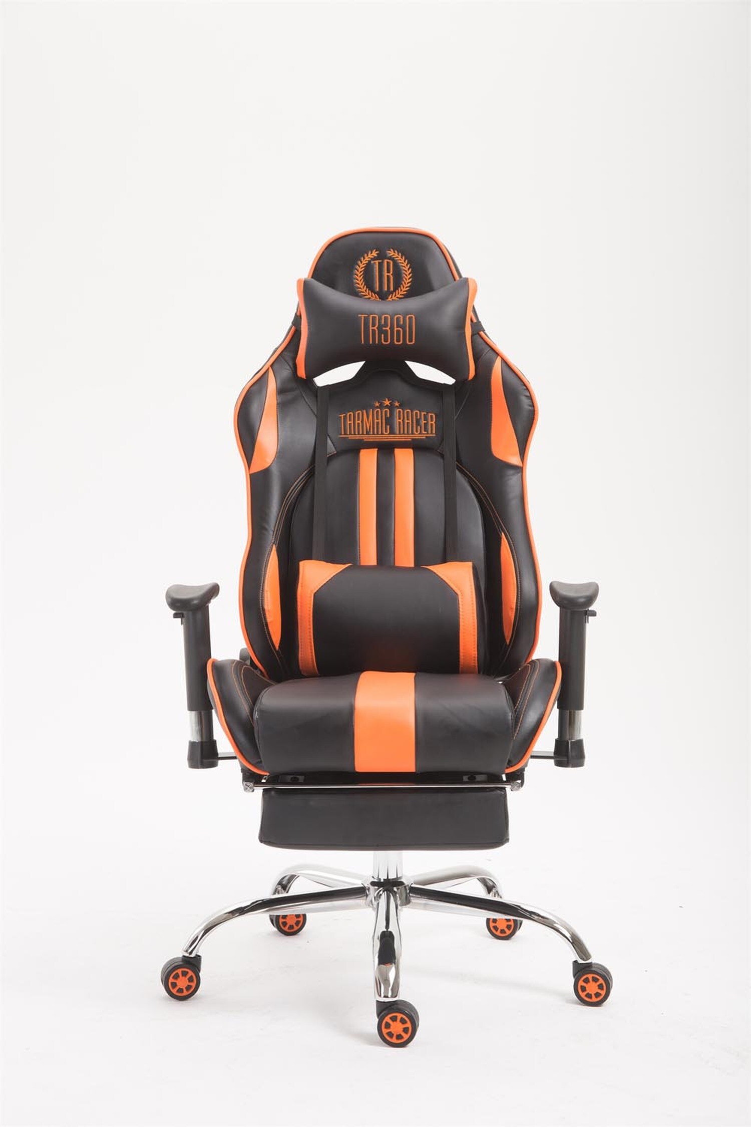 TPFLiving Racing Bürostuhl Limitless mit FußablageSchwarz/Blau