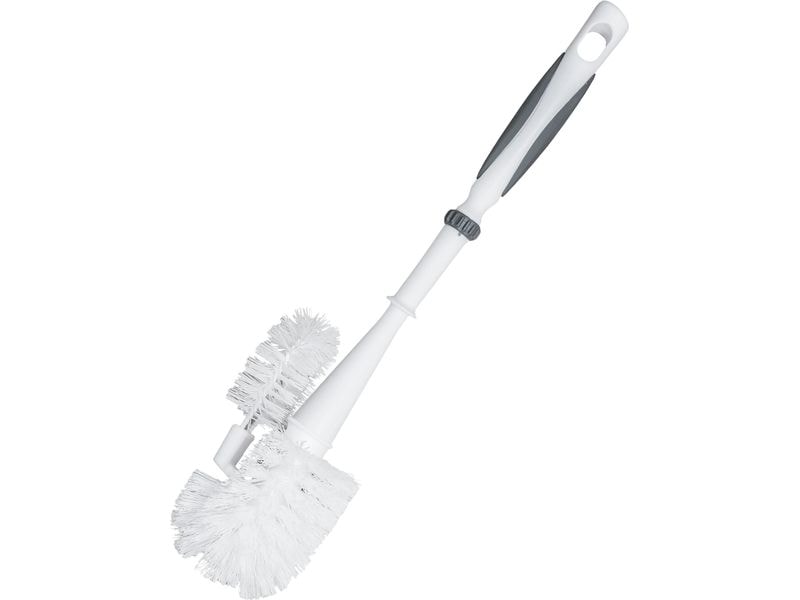 CreaClean WC-Besenhalterung Clarissa Grau/Weiss WC-Garnitur inkl. WC-Bürste