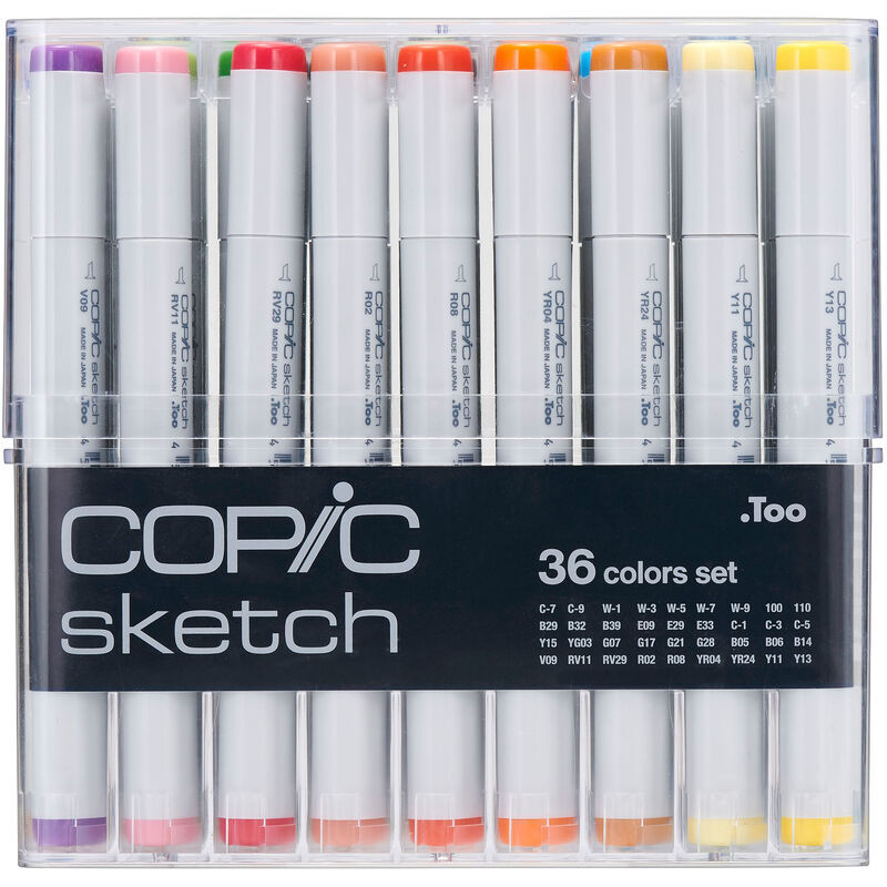 Copic Marker Sketch Set, 36 Stück, assortiert