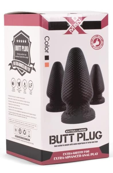 X-Men Butt Plug Medium Black 20,3 cm XL Buttplug