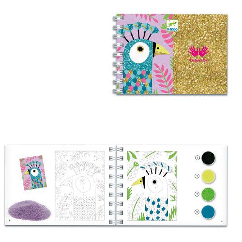 Djeco gekleurd zand - oogverblindende vogels DJ08663