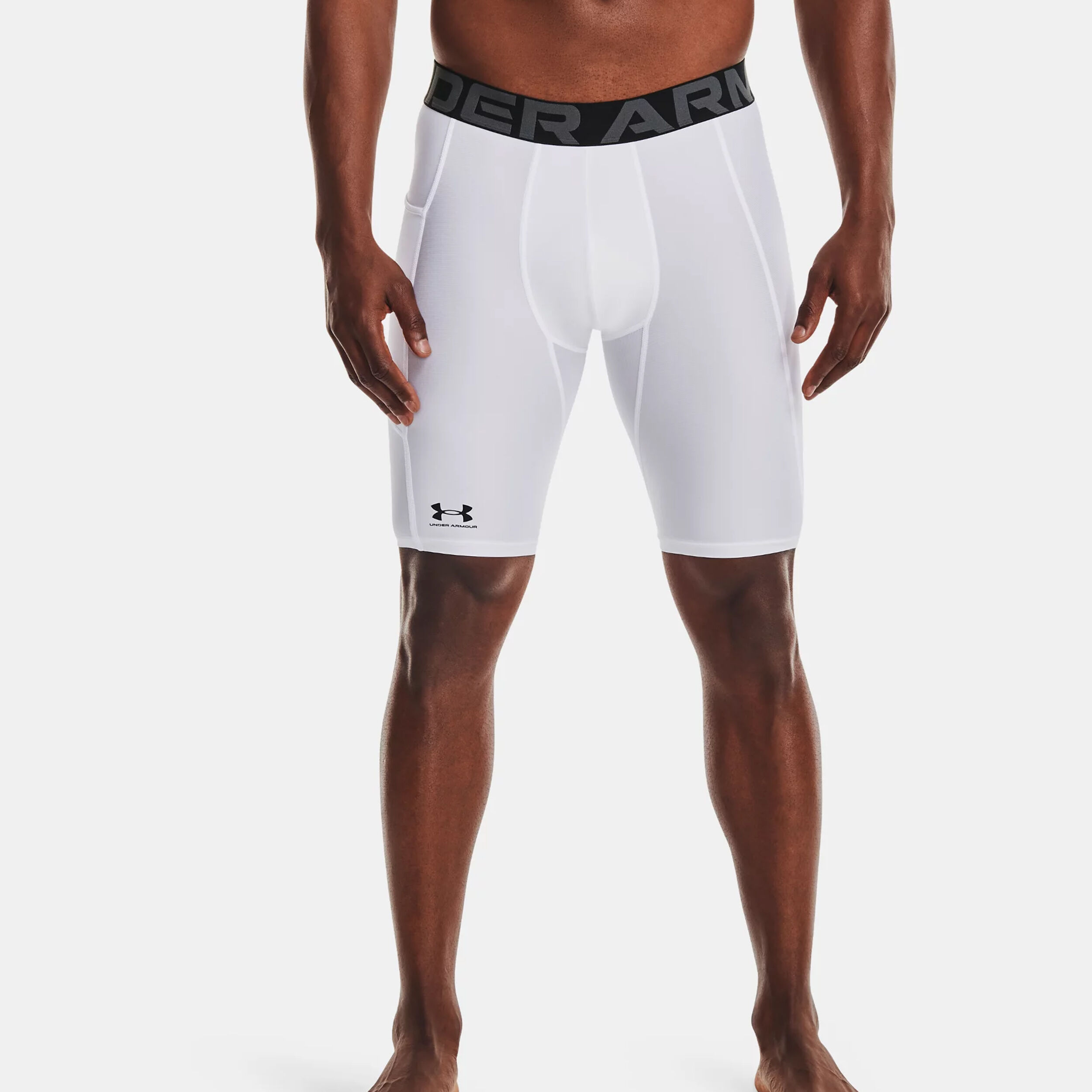 Under Armour Heatgear Long Shorts Hommes - Blanc