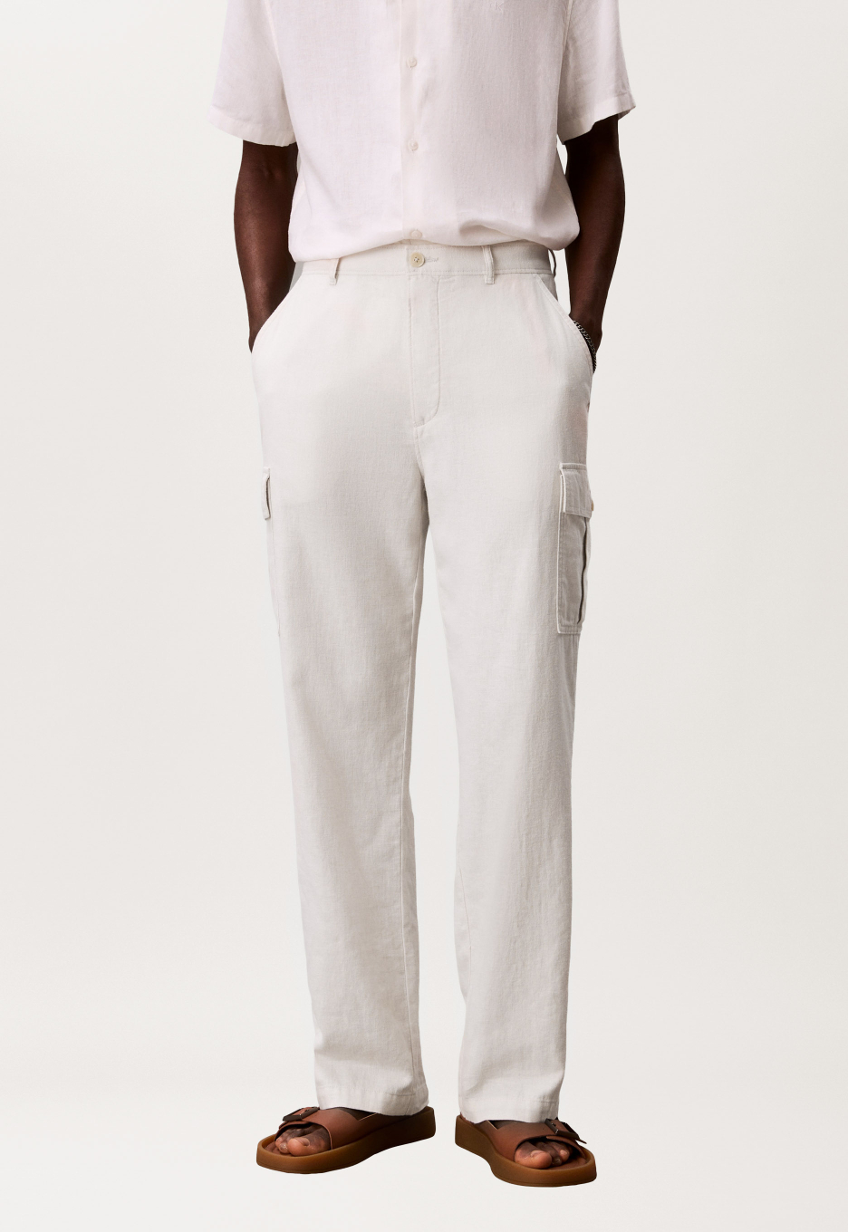 Calvin Klein Relaxed Straight Linnen Cargo