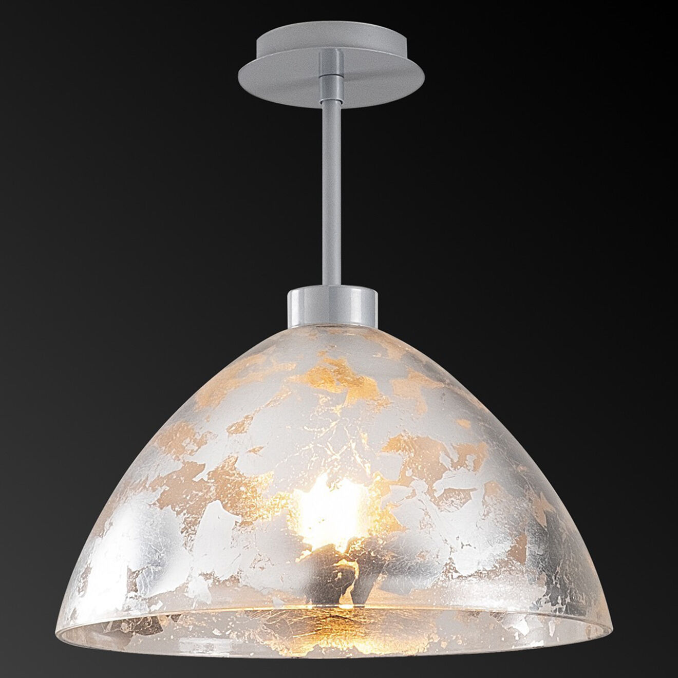 Sheen Suspension Bergama argentée - 34x37 cm