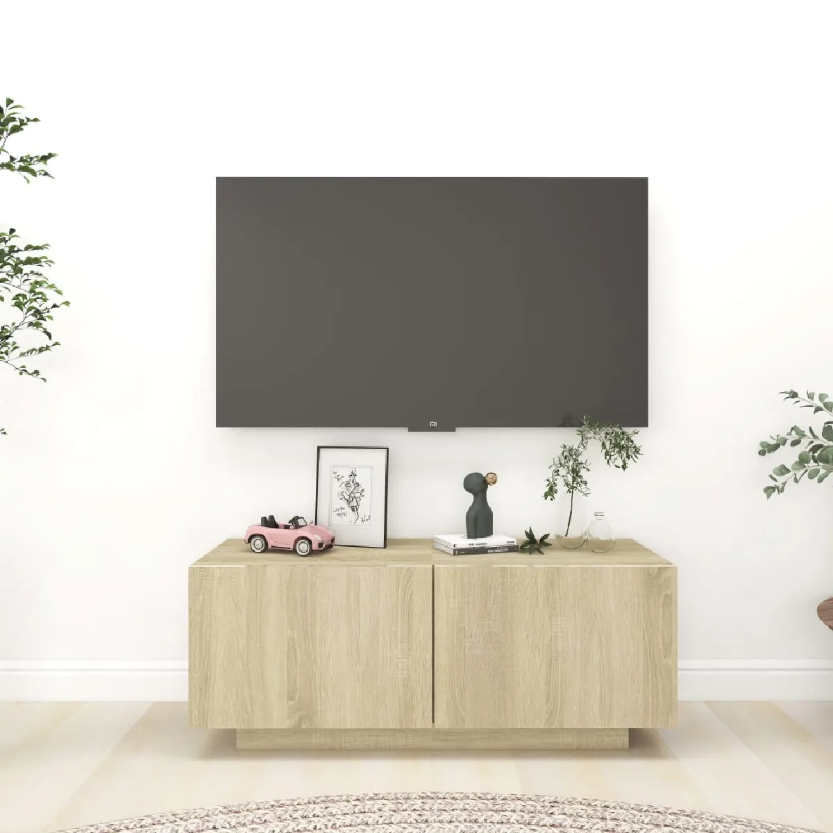 vidaXL Meuble TV Chêne sonoma 100x35x40 cm