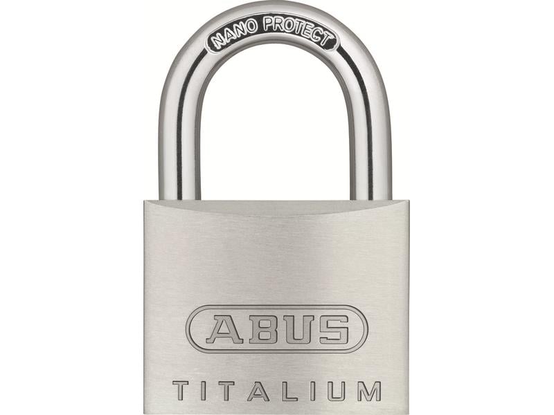Abus Vorhängeschloss 64TI/40 Silber Aluminium Widerstandsfähiges Vorhangschloss