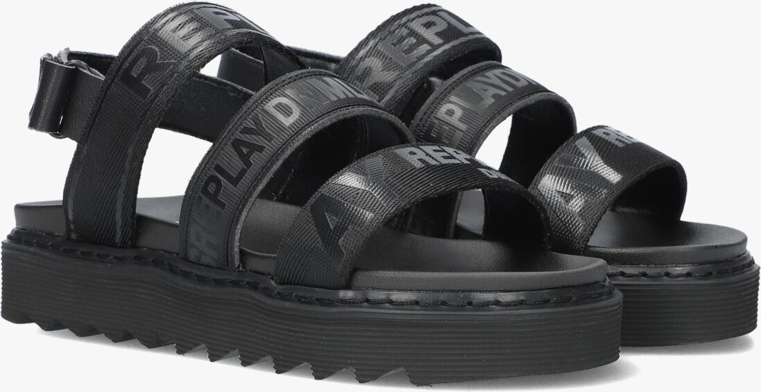 REPLAY zwarte replay sandalen alicante jr tapes