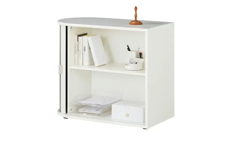 Jalousieschrank Euphrat 86 cm 69 cm Weiß, Graphit