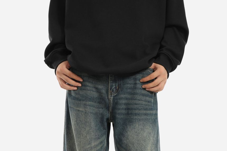 Meiksip - High-Waist Wide-Leg Jeans
