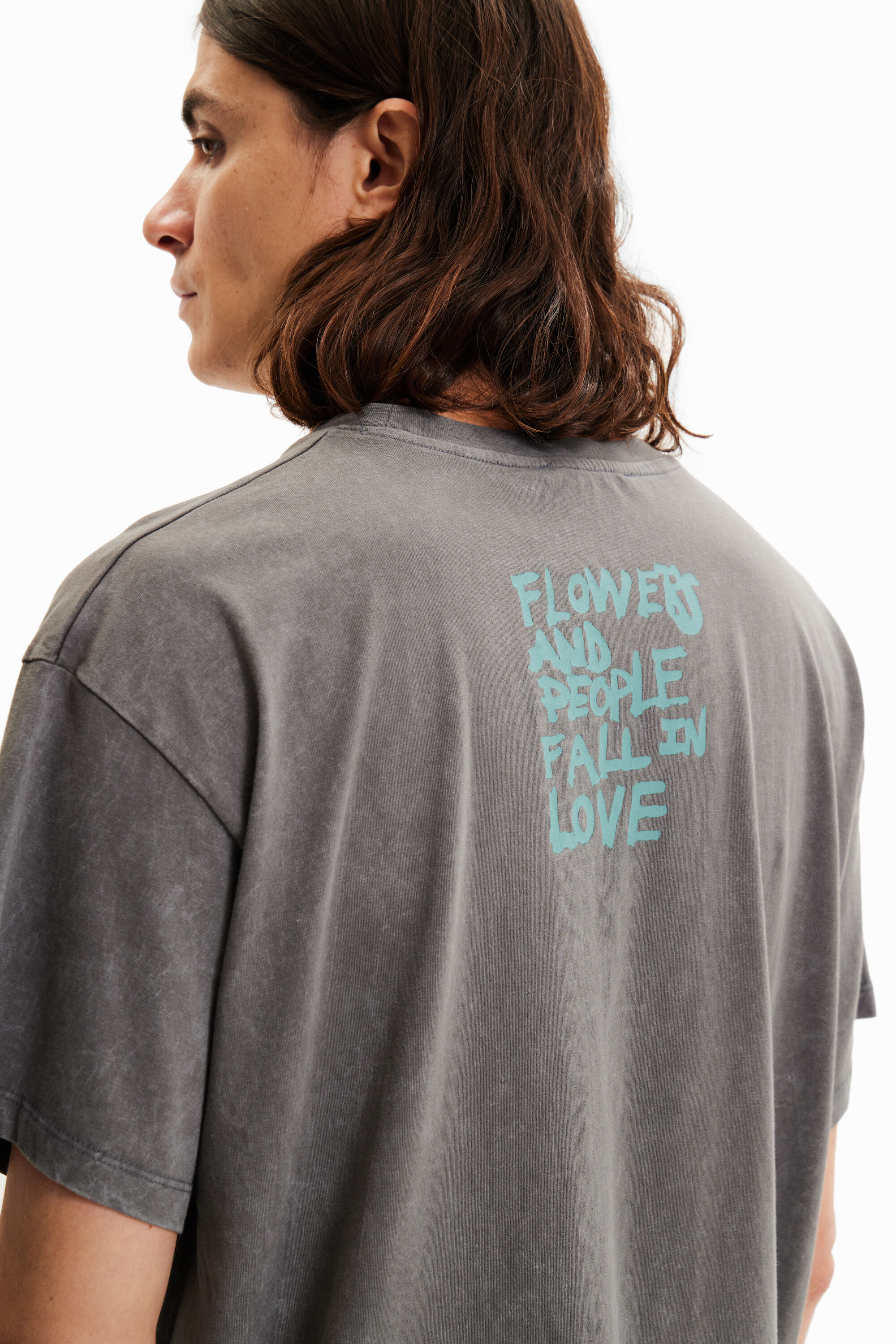 T-shirt oversize fleur