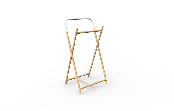 Porte serviettes 2 barres de penderie Equipstore Création en bambou l.41 x H.83 cm
