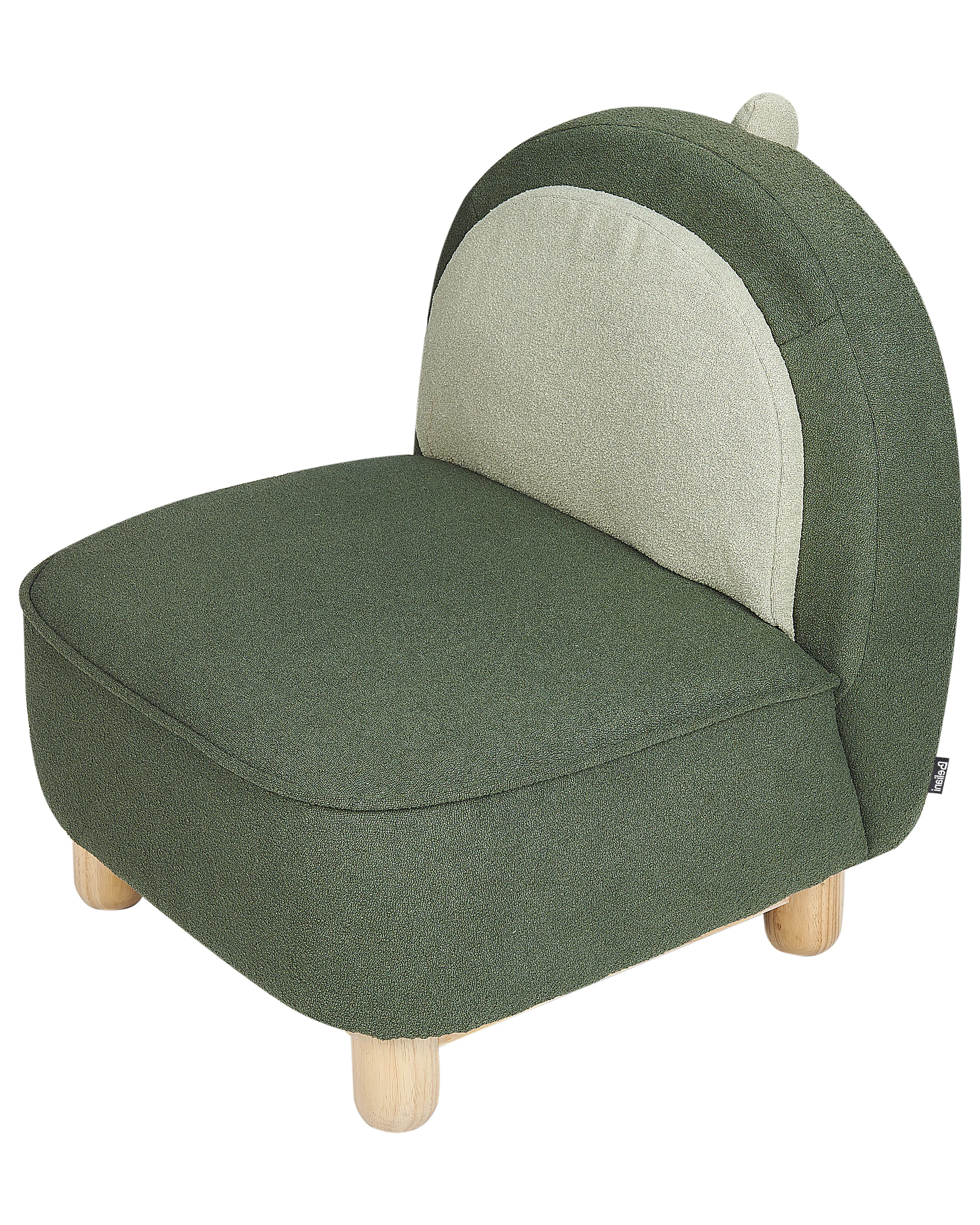 Kinderfauteuil Dinosaurus FABORG Stof Donkergroen