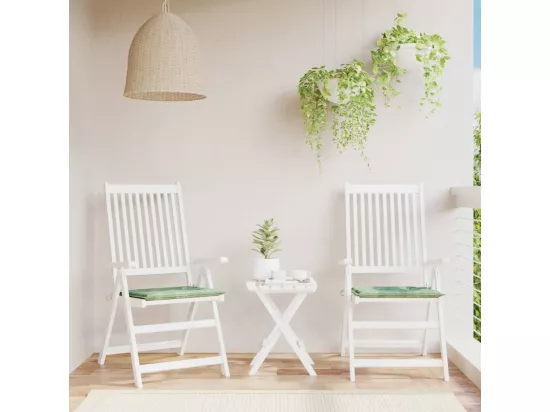 Coussins de chaise lot de 2 motif de feuilles 40x40x3 cm tissu