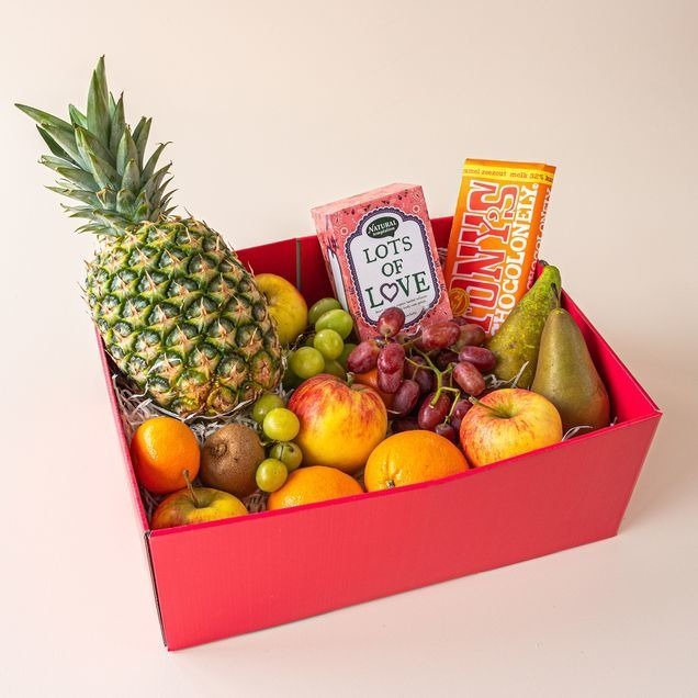 Fruitmand | met Tonys Chocolonely en thee| 3,7 kg