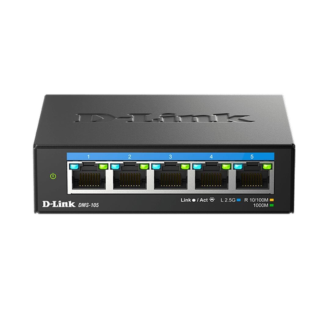 Switch DMS-105/E 5 Port<br>5-Port 2.5G Multi-Gigabit Desktop Switch