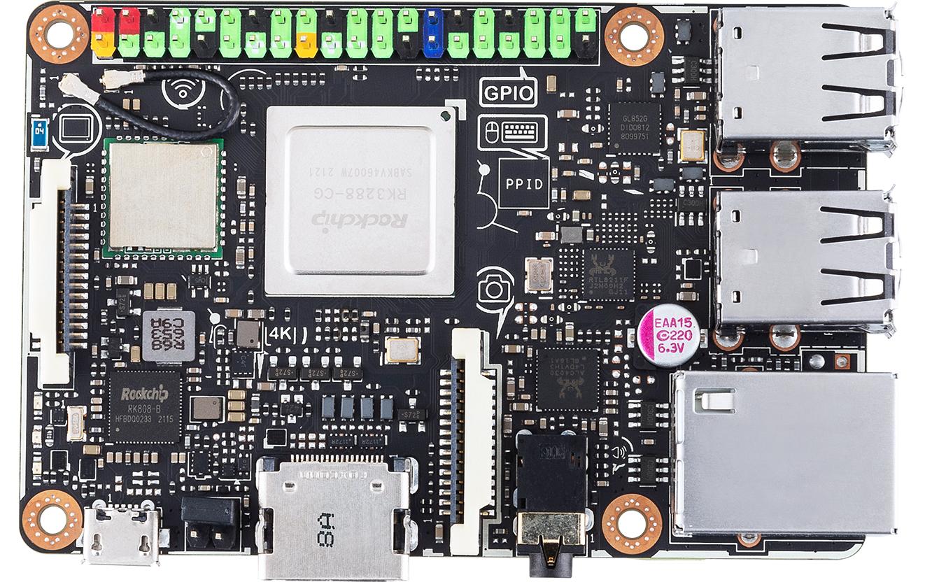 Entwicklerboard Tinker Board R2.0Kompaktes Entwicklerboard mit Quadcore Prozessor und 2 GB Arbeitsspeicher