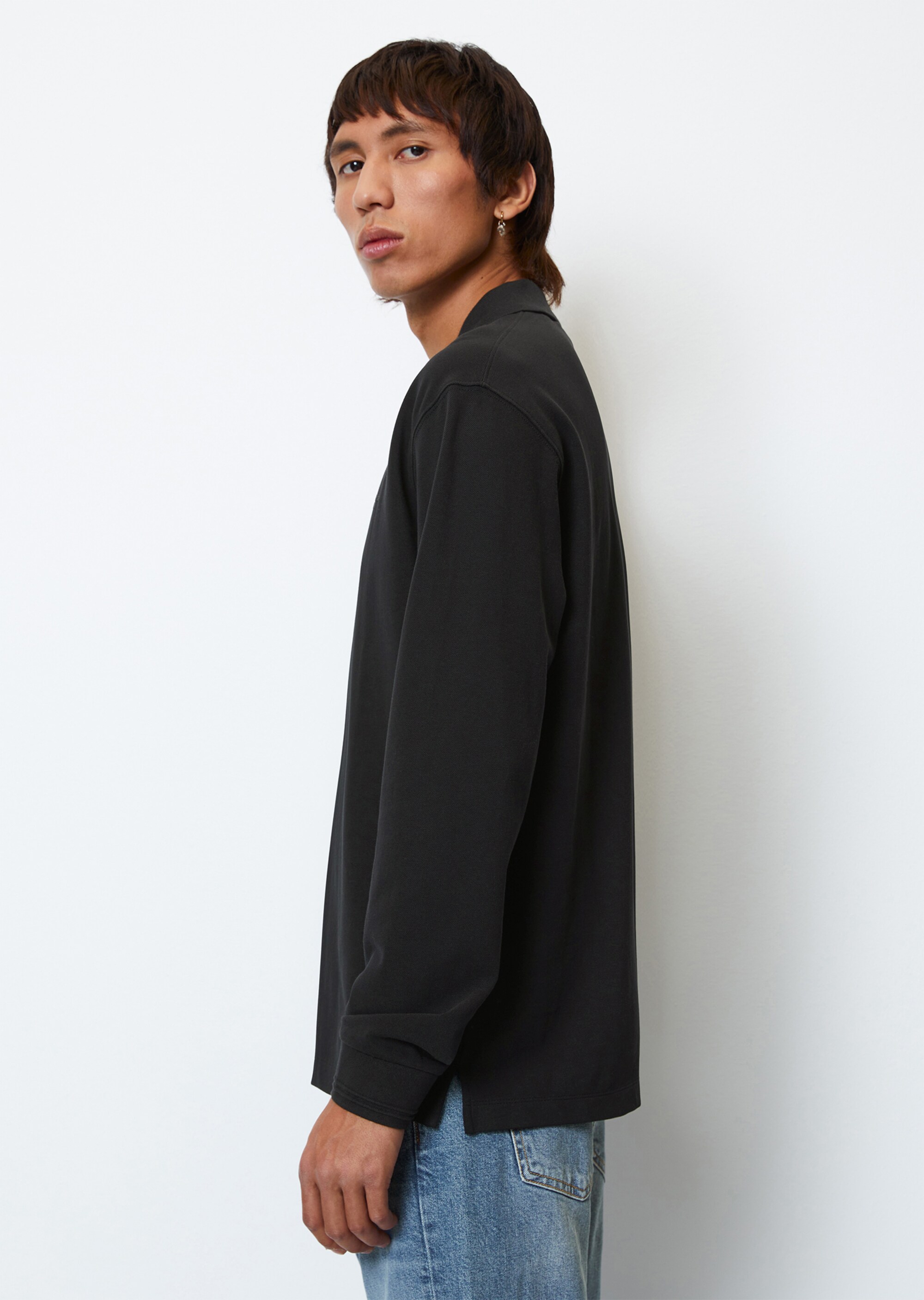 Langarm-Poloshirt Piqué regular aus Organic Cotton
