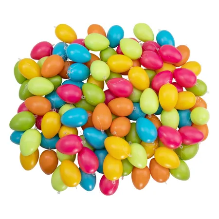 Idena 100 bunte Ostereier, je 6 cm, aus Kunststoff