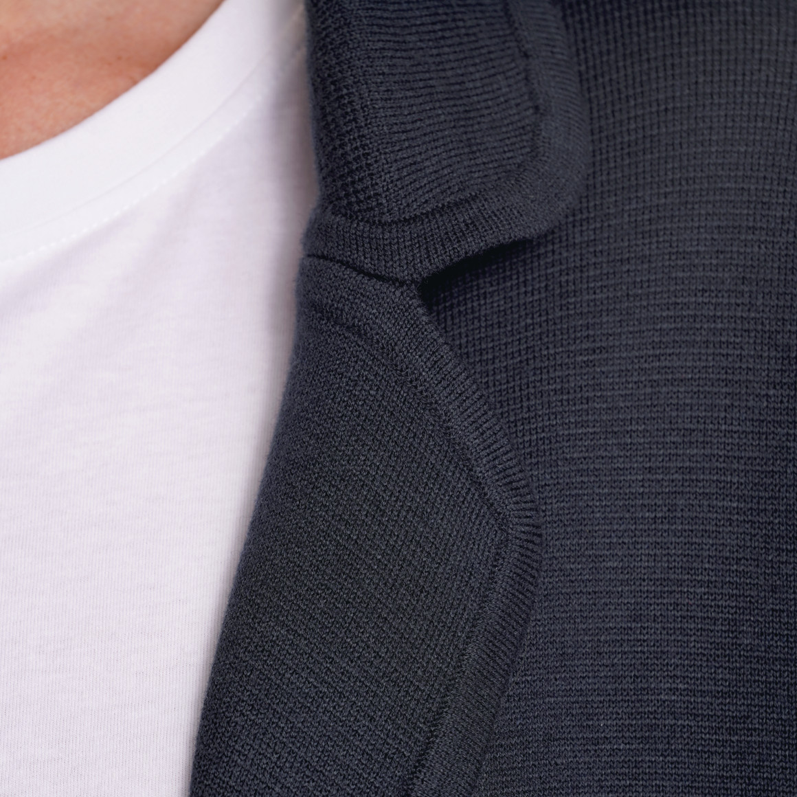 Gina Benotti Damen Strickblazer mit Reverskragen blau
