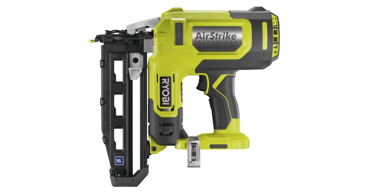 RyobiONE+ 18V Accu 16G Tacker R16GN18-0 spijkerpistool  (Groen/zwart, Accu en lader niet inbegrepen)