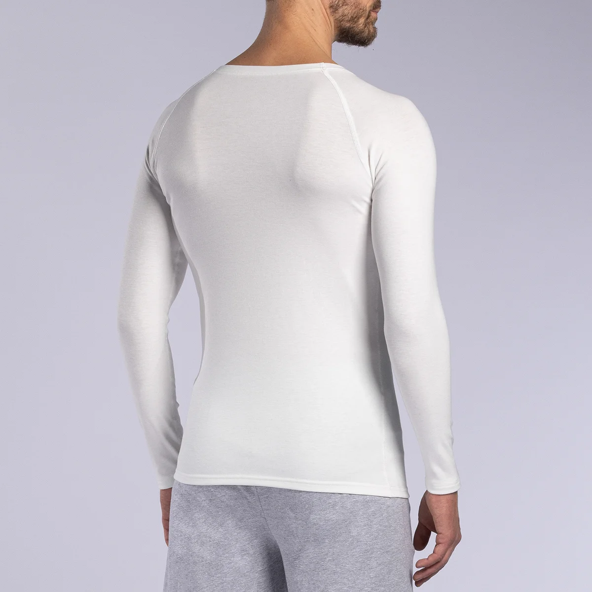 T-shirt manches longues thermique homme blanc