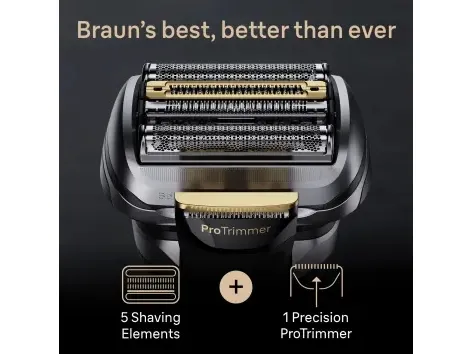 Braun Series 9 Pro  9565cc Wet & Dry, Folie shaver, Metallic, Batteri, Lithium-Ion (Li-Ion), 60 min., Kasse