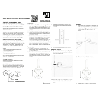 Karwei deurkruk set Jules patent schild zwart aluminium