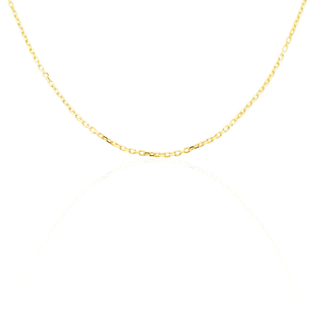 Chaîne Maille Forçat Diamantée Or Jaune