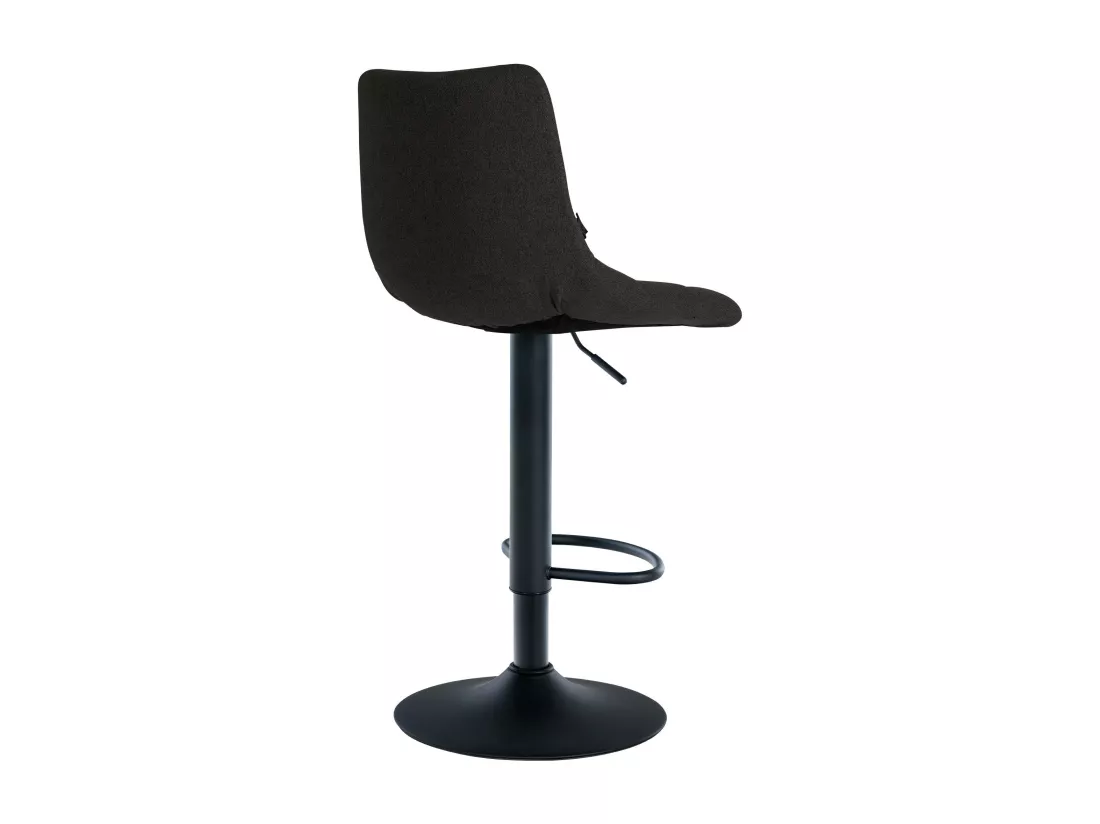 Tabouret de bar - Tissu & Métal - Noir - Jerry