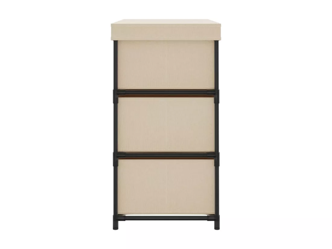 Armoire de rangement avec 6 tiroirs 55x29x55 cm Crème Acier